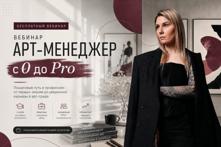 Вебинар «Арт-менеджер с 0 до Pro»